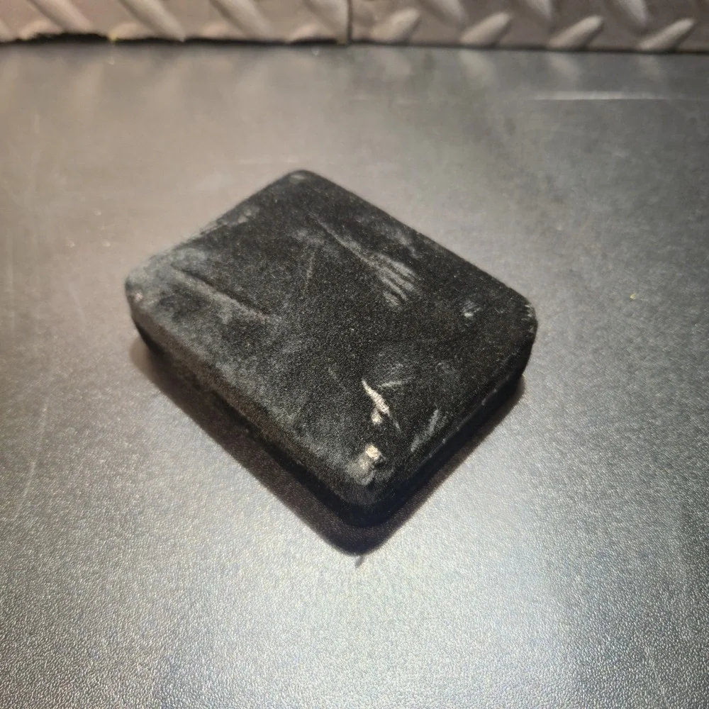 Vintage Macy’s Black Velvet Jewelry Box 3.5